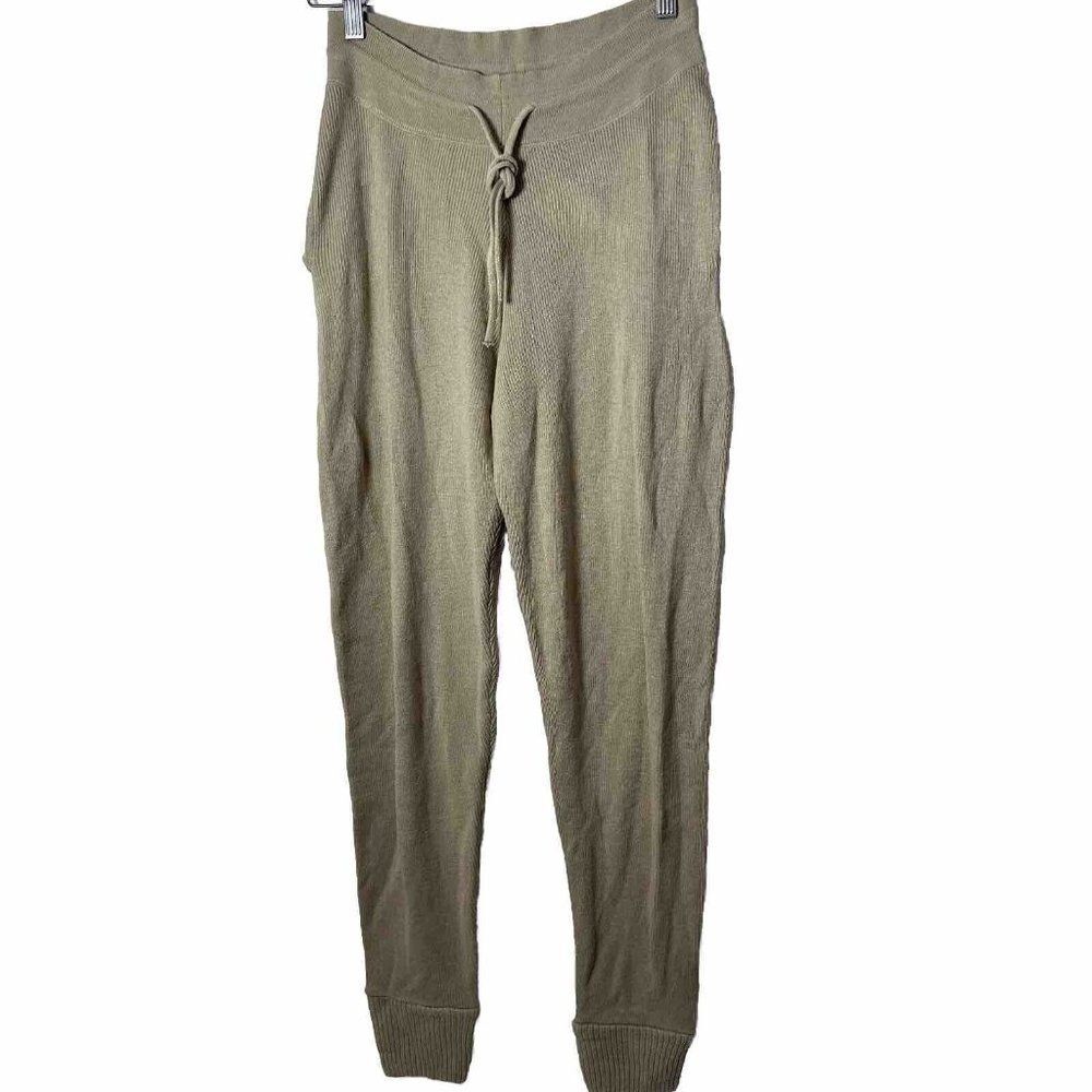 Nasty Gal Womens Pants Neutral Tan Knit Sweater Lounge Jogger Pockets Soft 6